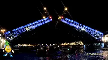 Ночная речная прогулка по Неве и развод мостов в Санкт-Петербурге