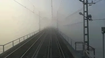 Мстинский мост в тумане
